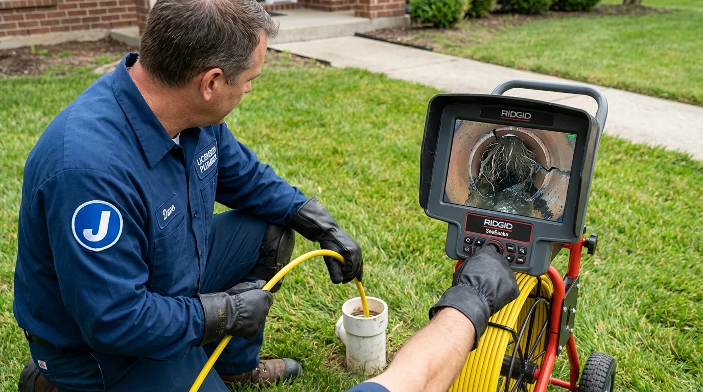 Sewer camera inspection being performed by Johns Plumbing LLC in Yorba Linda